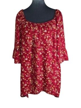 Nordstrom Cozy Rozy Floral Off Shoulder Blouse Top Size XL